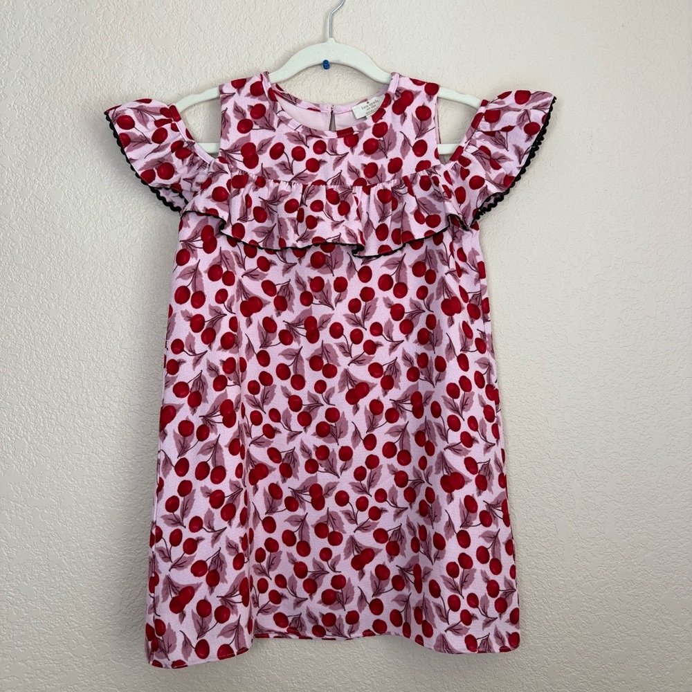 Kate Spade Red Cold Shoulder Cherry Print dress 🍒
